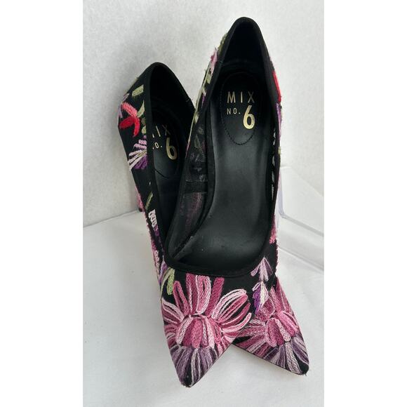 Mix No. 6 Dignity Floral Mesh Fabric Embroidered Pumps Party Dressy Wedding 9.5 - Picture 8 of 8